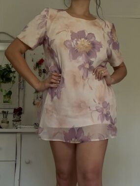 vintage mini dress - vintage floral mini dress by Jessica Howard